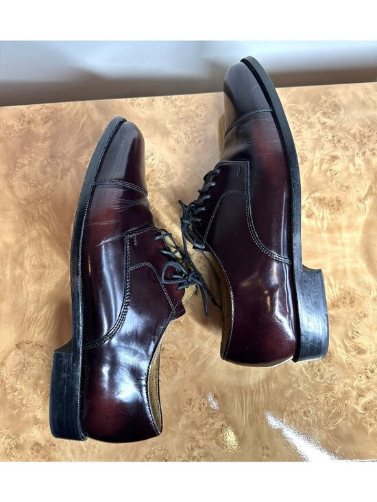 Cole Haan Burgundy Leather Oxford Cap Toe Dress Shoes Men\'s 9.5 D main image 9